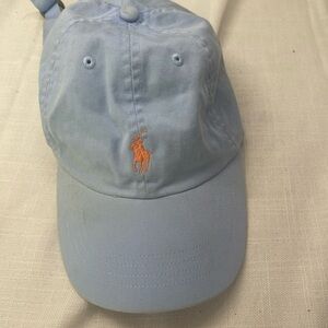 Polo by Ralph Lauren Sky Blue Hat with Orange Embroidery